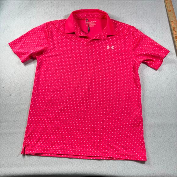 Women's Under Armour Golf Performance Polo Pink size Medium Loose fit - Picture 3 of 13